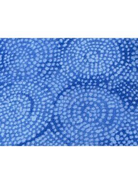 Blue Cotton Fat Quarter 18x22" Cotton Fabric Swirls Design Quilting Crafts